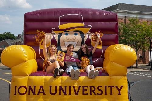 Students in the Killian Chair at a 2023 event.