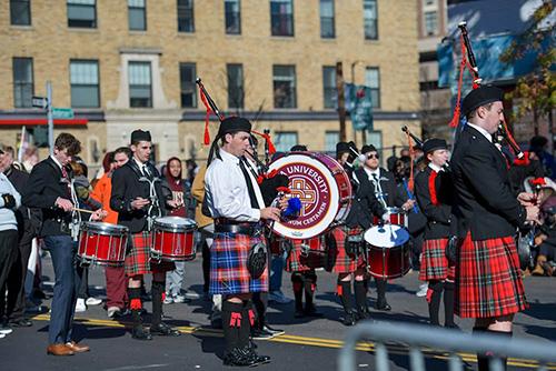 The Pipers in the New Rochelle Thanksgiving Parade