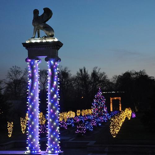 Untermyer Gardens Christmas Lights.