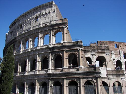The Colesseum in Rome.