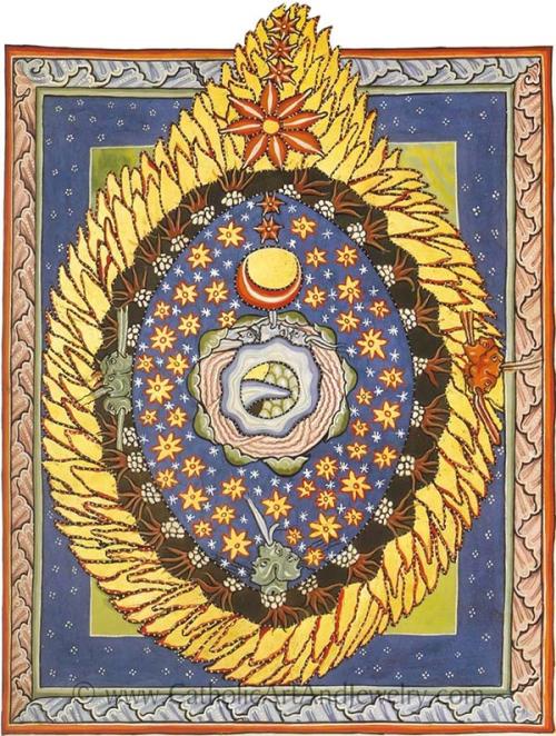 A creative painting of the cosmos.