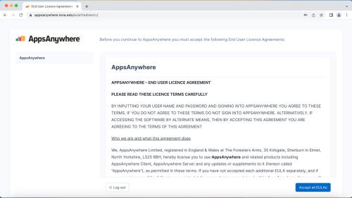 AppsAnywhere - Mac Instructions - Agreement