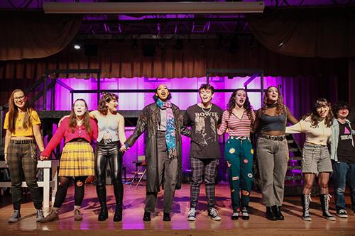 The Iona players bow after performing Rent.