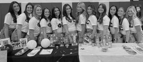 Members of Phi Sig at the club fair.