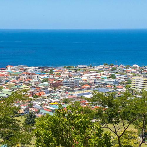 The coast of Dominica.