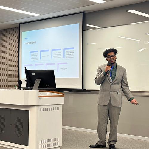 Jerome Tarter presenting at a conference.