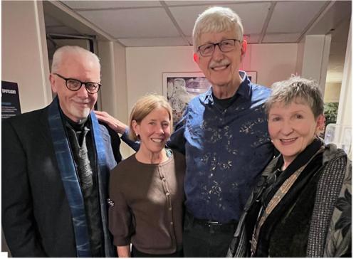 Group photo of K. Cawley, D. Collins, F. Collins, Sr. Kathleen.