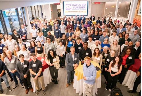 Gaels Go Further Mentoring event mentors and mentees