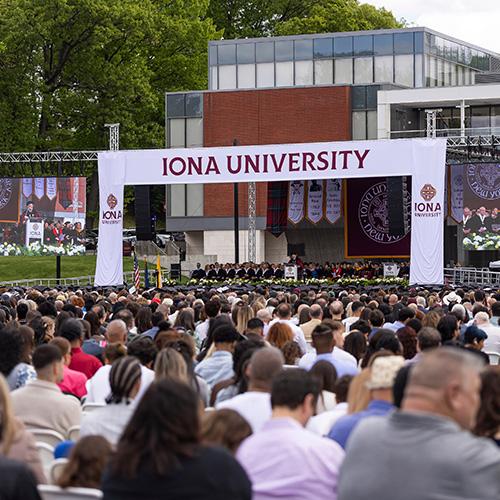 The 2026 Iona University Commencement ceremony.