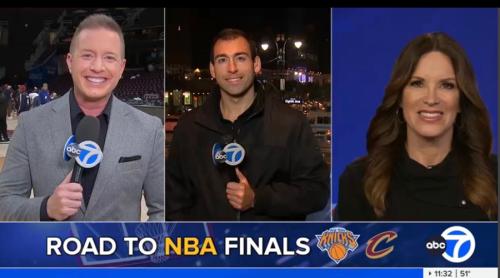 Anthony Carlo reporting with 2 other anchors for Channel 7.