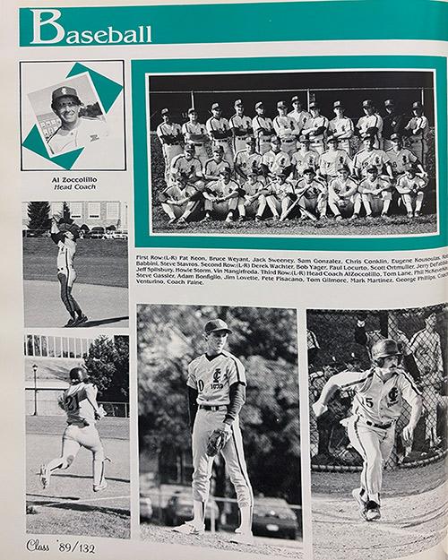 An old Iona Yearbook showing Coach Al and his team.
