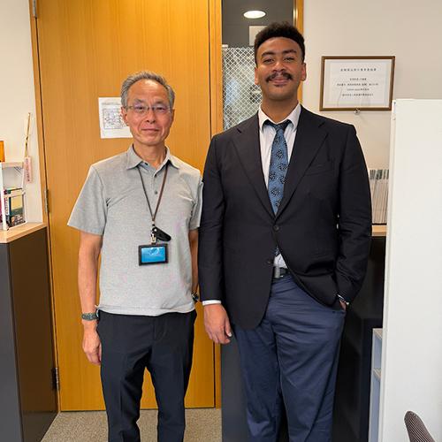 Iona student Osei Dunn-Cardriche at the Gabelli Fund in Tokyo.