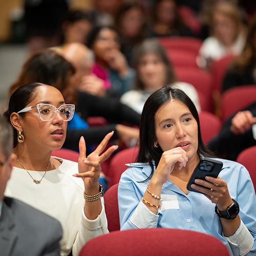 Educators share their experience at the conference.