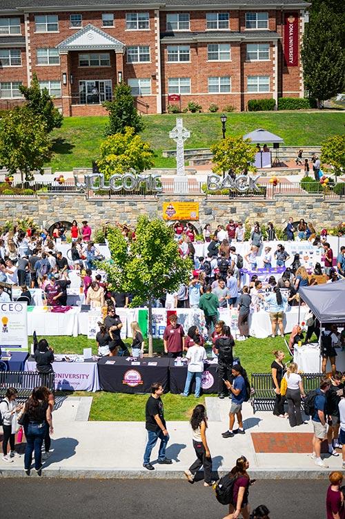 Students at the Involvement Fair.